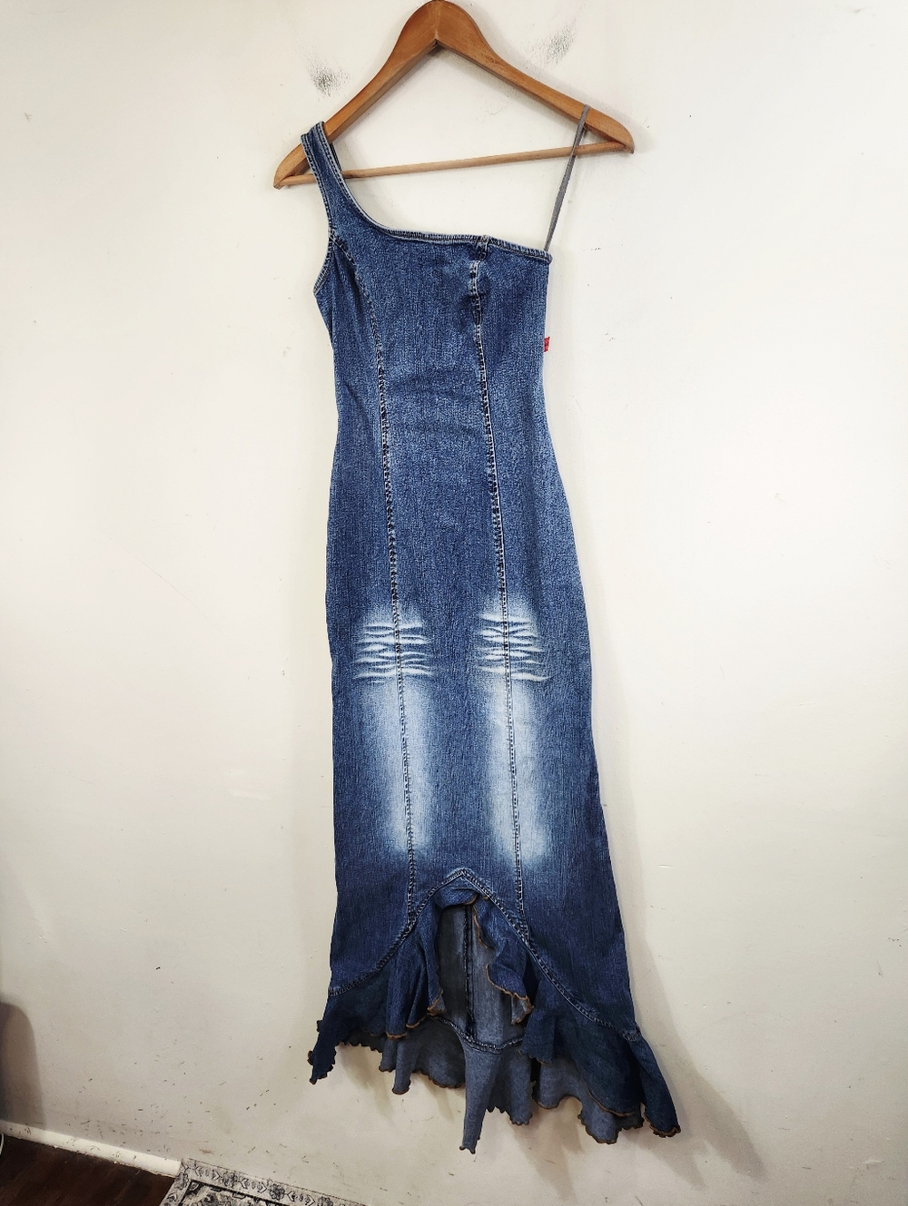 Hot Kiss Y2k Vintage Denim Maxi Dress